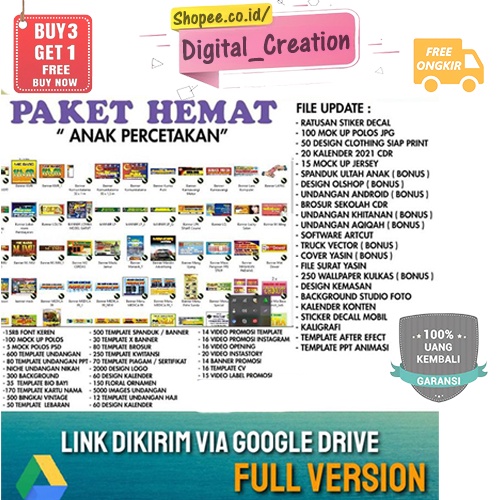 Paket All Template Desain Undangan Video Digital | Undangan Cetak | Tools Percetakan | Kualitas Premium Untuk Semua Event