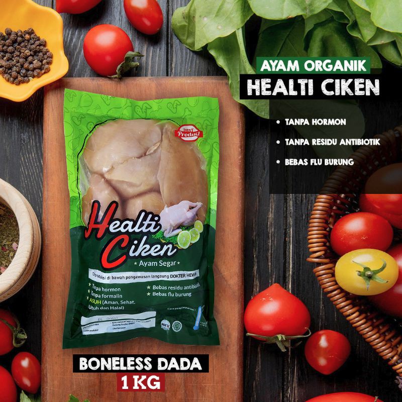 

Ayam Organik Healti Ciken Boneless Dada 1kg