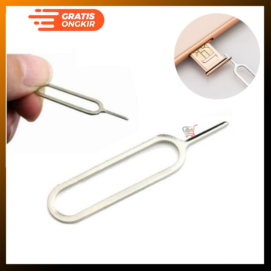 KiraniaBbos Jarum Pin Sim Card Ejector Pembuka Sim Tray Hp Injector Smartphone Iphone Android Samsun
