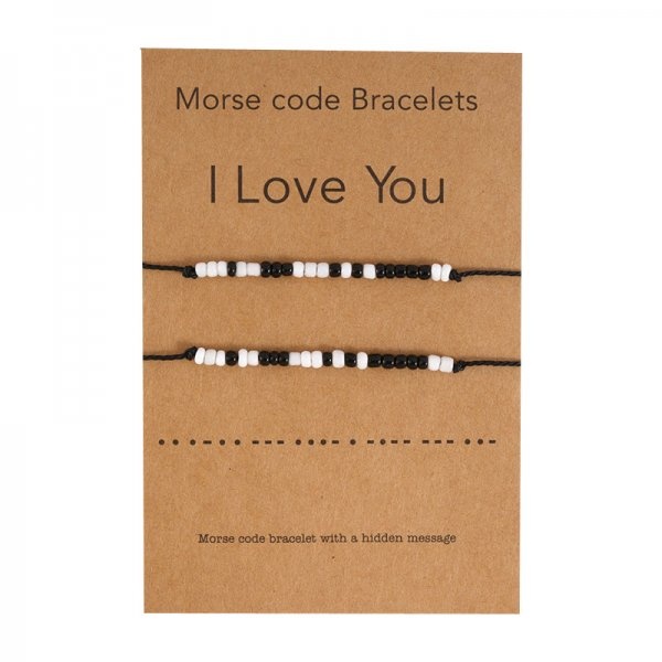 2 braided adjustable friends mother couple stainless steel bracelet paper card set Korean fashion jewelry accessories best factory wholesale in stock