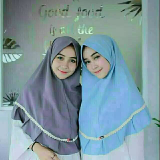KHIMAR PET REMPEL RENDA / TERMURAH / HIJAB INSTAN PET