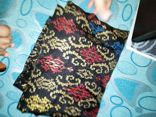 Gamis Etnik Wanita Motif Batik Lawasan Bahan Sanwosh Gliter Premium S M L Xl