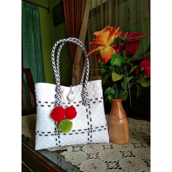 NTJ//COD//Tas Jali/Tas Anyaman Lurik kombinasi Premium//Tas Anyam Jali size S