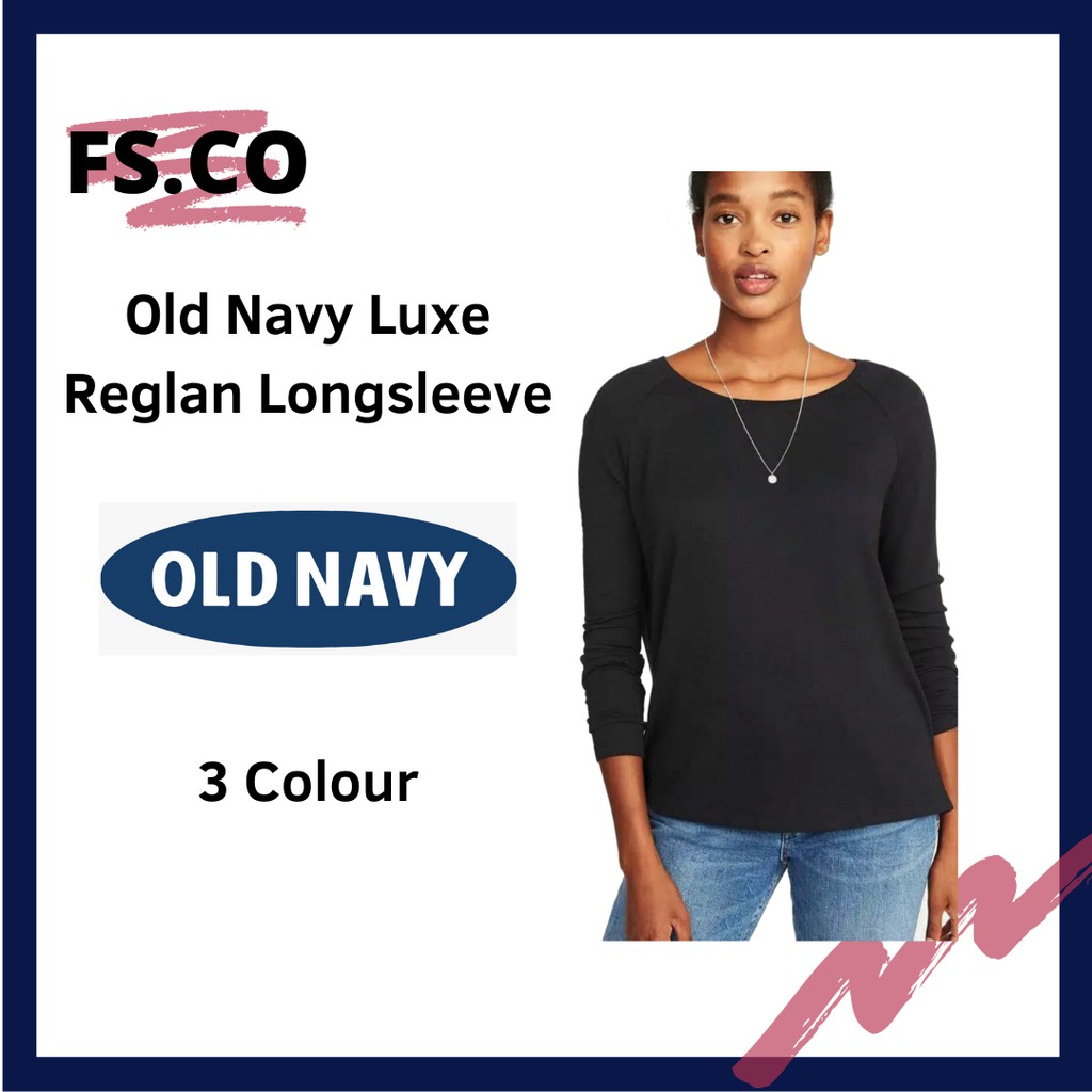 KAOS WANITA - OLD NAVY LUXE RAGLAN