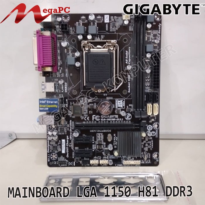 Mobo Motherboard Mainboard Intel LGA 1150 H81 DDR3 Gigabyte Garansi 1 Tahun