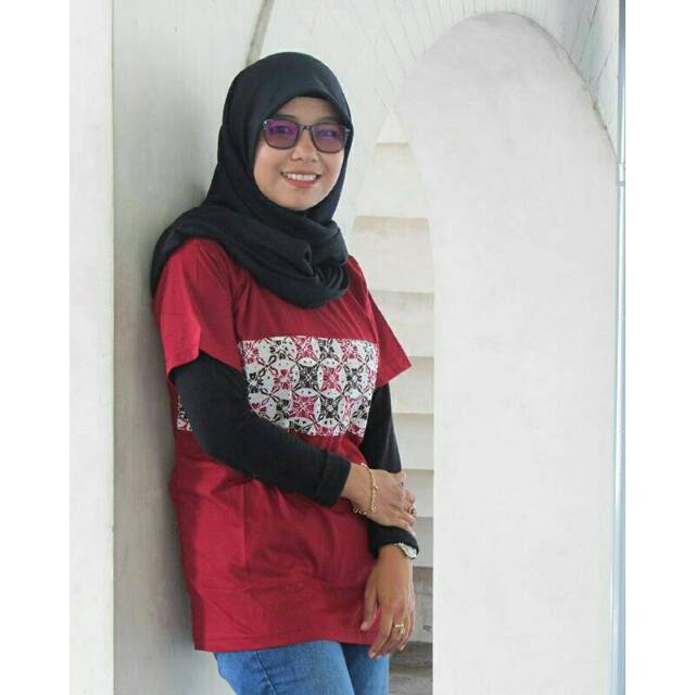 Kaos wanita/kaos pendek/batik/baju batik/batik modern/batik murah/seragam kaos/kaos seragam/batik