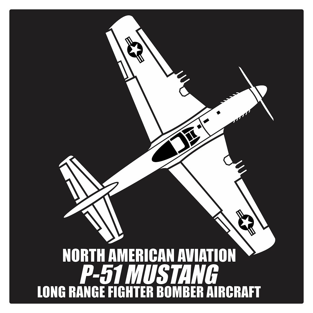 North American Aviation P-51 Mustang, Cutting Sticker