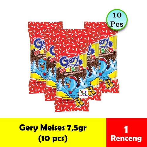 

Gery Meiseis 7 gr x10 / Gery meses renceng isi 10 pcs / snack jadoel / jajanan anak