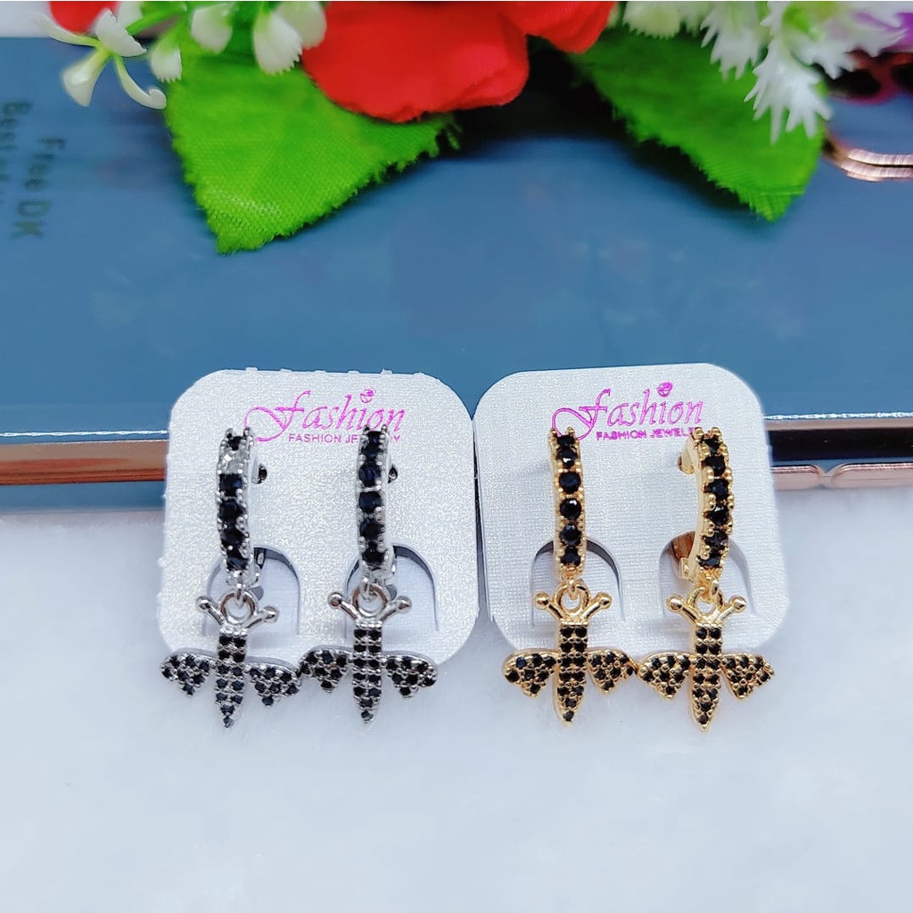 Anting xuping permata lapis emas perhiasan fashion 0488