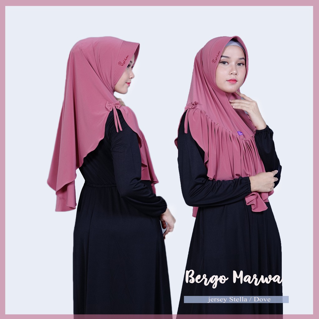 Bergo Marwa Original Ellisa Hijab - Bergo Jilbab Instan