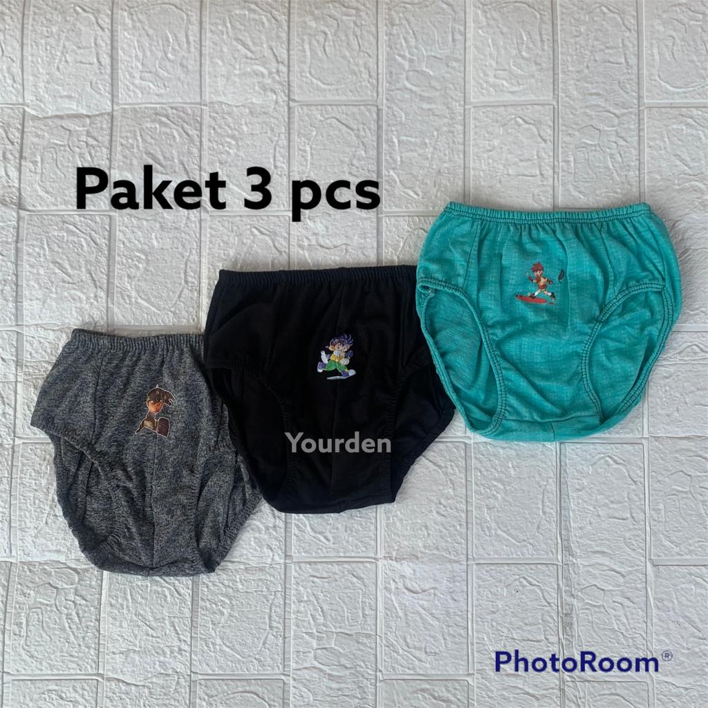 6 pcs celana dalam anak laki laki motif kartun