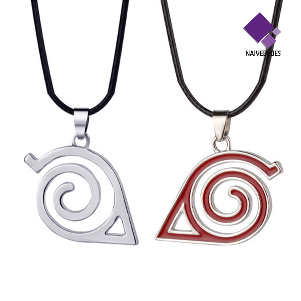 Naiveblue Kalung Rantai Dengan Liontin Anime Naruto Bahan Metal Untuk Unisex / Pria / Wanita