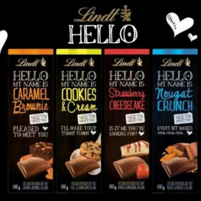 

TERBARU LINDT HELLO CHOCOLATE BROWNIE STRAWBERRY CHEESECAKE COOKIES NOUGAT - CRUNCHY NOUGAT MAKANAN