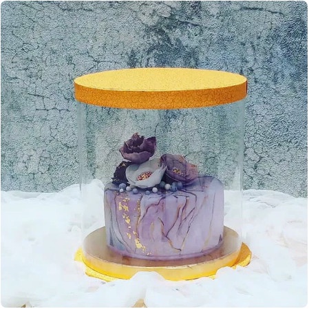 

Ginger- Mika Round Tall Box 30x35 cm / Box kue mika tinggi - 30x35 Blue