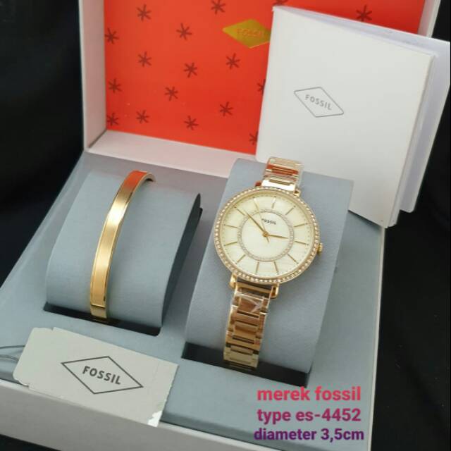 JAM TANGAN WANITA FOSSIL ES4452 FREE GELANG ORIGINAL