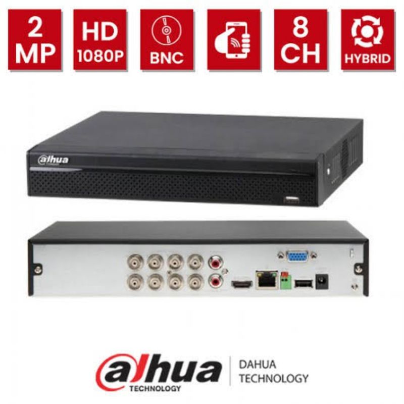 Dvr 8ch Dahua Full HD 1080p DH-XVR 1B08-i 8 Channel Dahua 8 CH Garansi Resmi