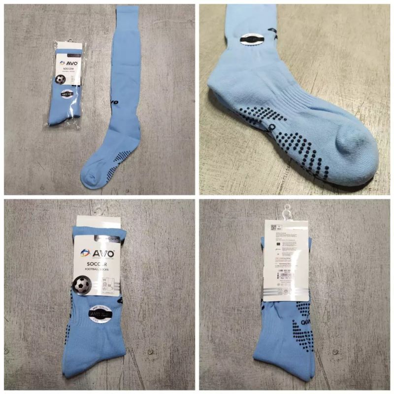 Kaos Kaki Anti Slip Panjang R8 Avo-Biru Muda