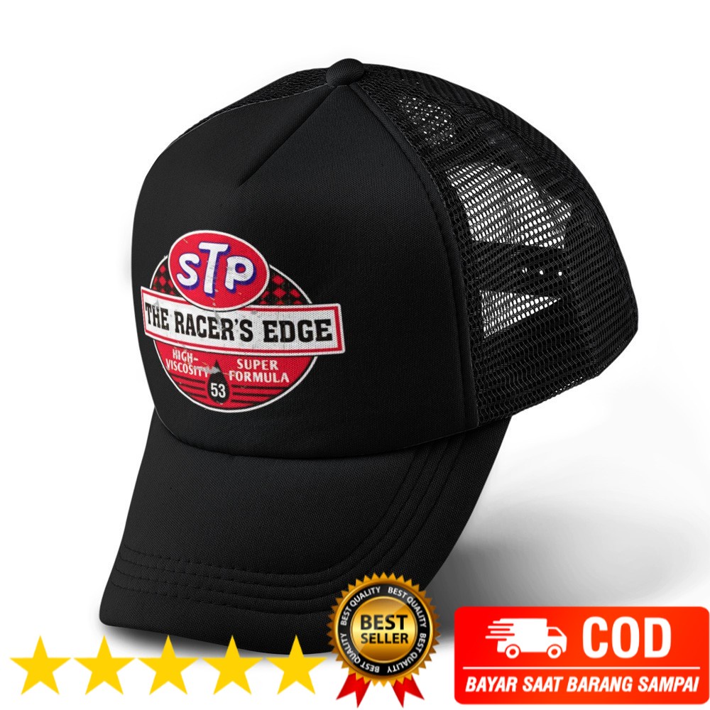 TOPI TRUCKER JARING SABLON - STPMotor Oil Trucker Cap Snapback Adjustable Strap Topi