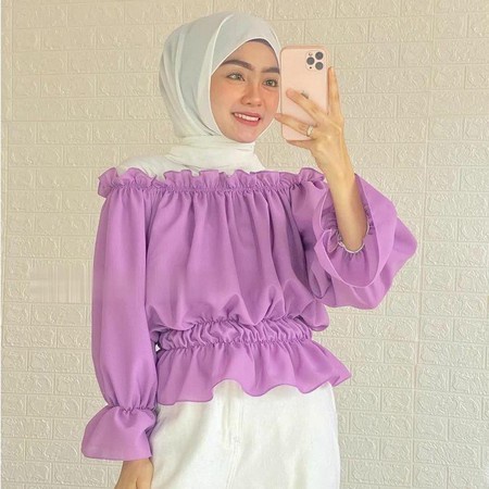 Mirabel Top Blouse / Cino Cropty Top Sabrina - Atasan Wanita - Blouse Mirabel - Pakaian Wanita - Baj