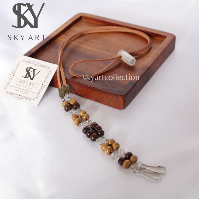 STRAPMASK MOTE KAYU//KONEKTOR MASKER//KALUNG MASKER//TALI MASKER//KONEKTOR