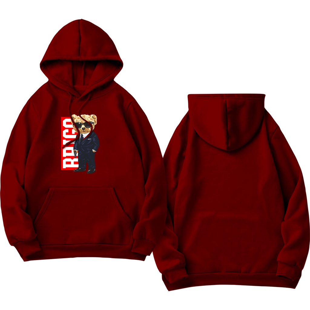 BRIGO Jumper Hoodie Mapia beruang II Sweater Hoodie BRIGO Sablon DTF Fleece Cotton II SIZE M-XXL (Pria &amp; Wanita) Free stiker&amp;Gantungan Kunci