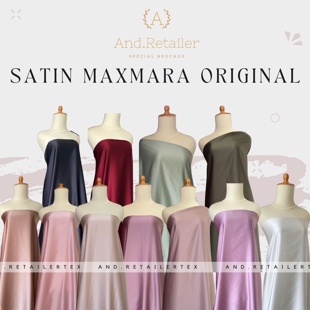 Kain Satin Maxmara Original warna Dark Army