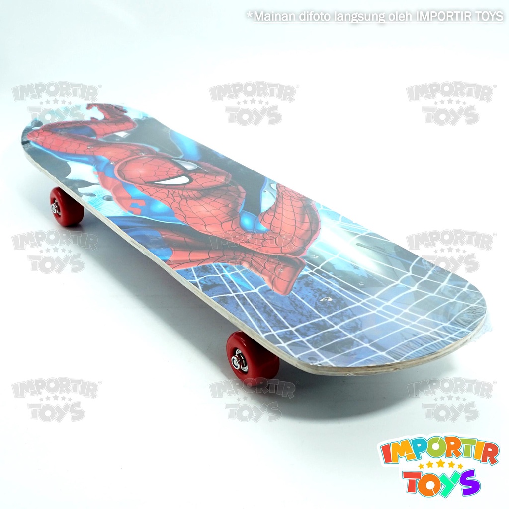 Skateboard Kayu Panjang 80 cm Wooden Scooter Mainan Anak Cowok Boy