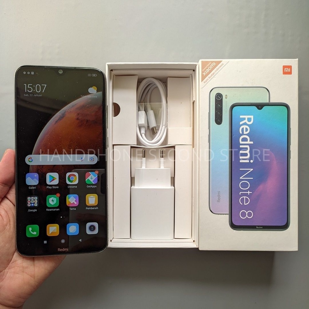 HANDPHONE XIAOMI REDMI NOTE 8 4/64GB HP SECOND HP SEKEN BEKAS HP MURAH-2