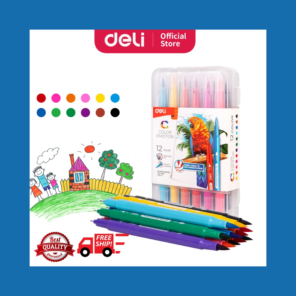 

BRUSH PEN DELI 12 WARNA C151-12