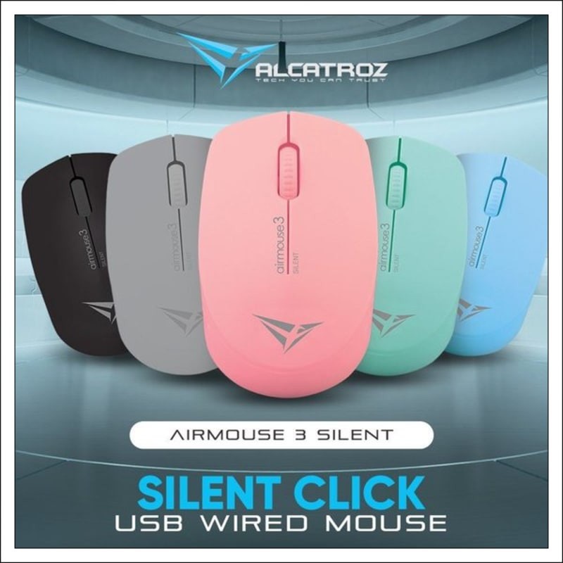 Alcatroz Airmouse 3 Wireless Silent Click Mouse Office Kantor