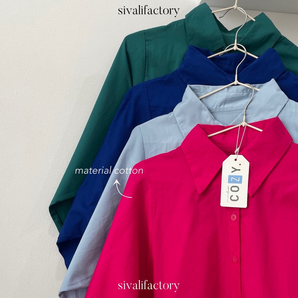 SIVALI Daisy Top || Kemeja Katun Wanita - Atasan Wanita Lengan Panjang