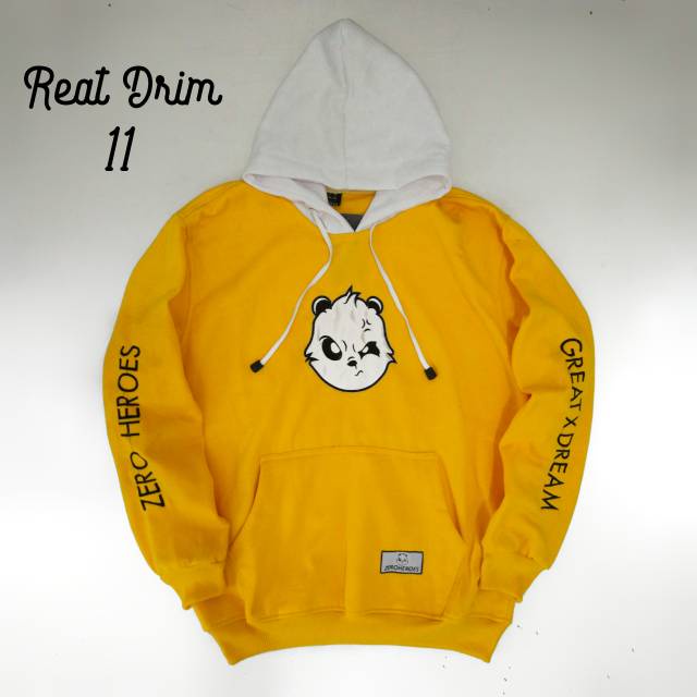 ZHERO BEAR HEROES Hoodie Pria Wanita Bordir PANDA RETDRIM Korean Style Distro Panda Cowok Cewek Zero Heroes Great X Dream XL Premium