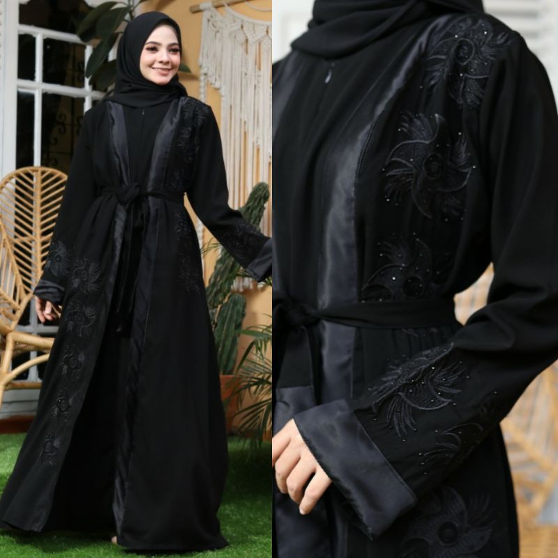 GALLERY EXCLUSIVE ABAYA HITAM GAMIS SALWA