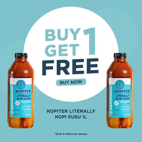 

DISKON - (BISA COD) BUY 1 GET 1 : Kopi Susu 1 Liter - KOPITER by Kopitagram