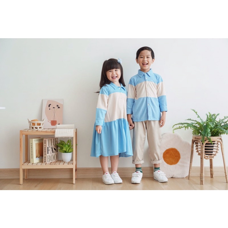 RACHIDKIDS / SERAGAM KELUARGA / CASUAL FAMILY SET / ADRIES FAMILY SET SKY BLUE