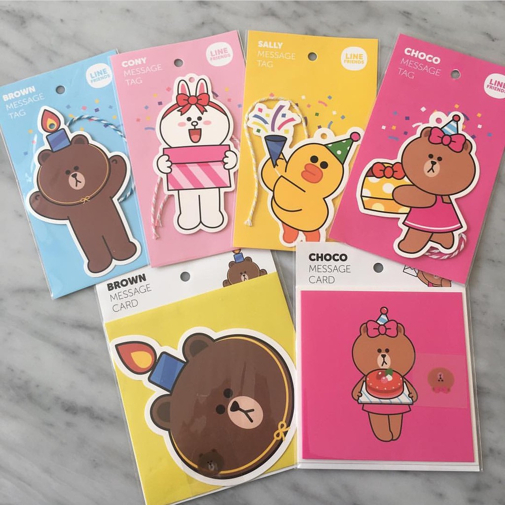 

Line Friends Message Tag & Card