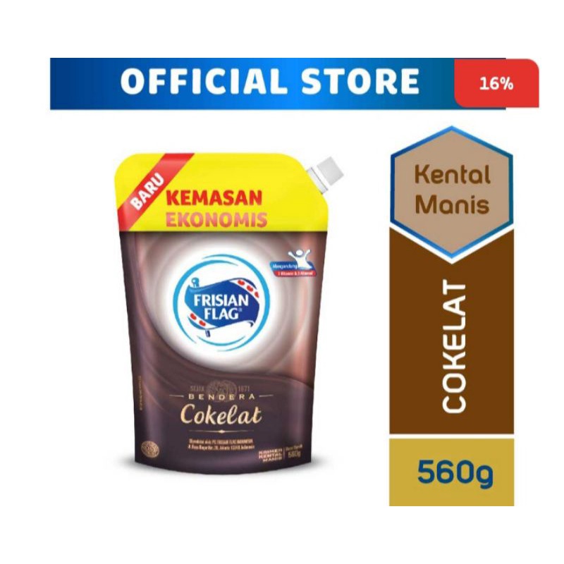 

Frisian Flag Pouch kental manis coklat 560gr