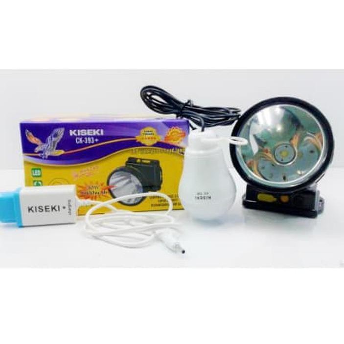 COD SENTER KEPALA LED WATERPROOF HEADLAMP KISEKI 50W CK-393+ CAHAYA PUTIH 50 WATT PLUS BOHLAM