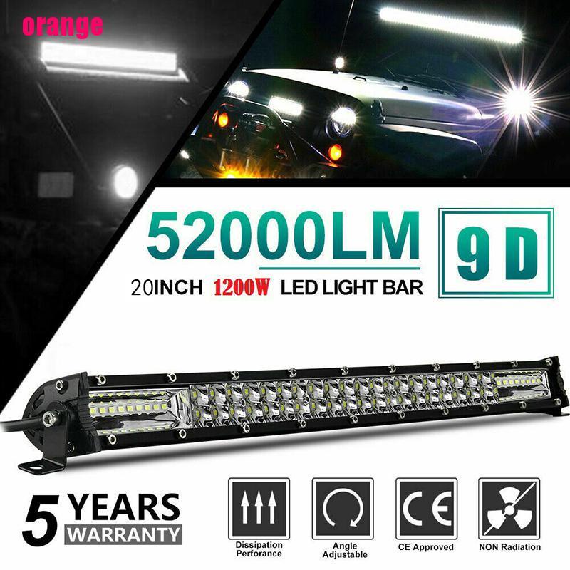 (Happy) Lampu Sorot Led 1200w Ukuran 20 &quot;Untuk Truk / Suv / Atv 22&quot;