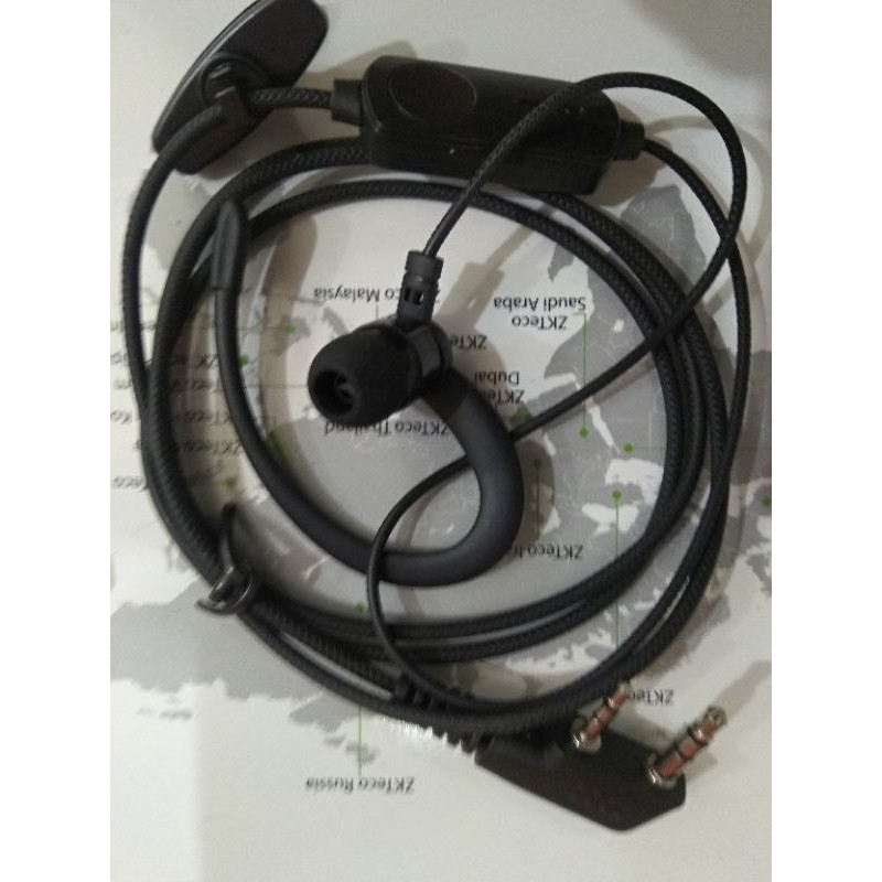 Earphone for ht walkie talkie Uv5r Uv82 UvB2 Uv6r, WLN dan sejenisnya, tipe colokan K-plug.