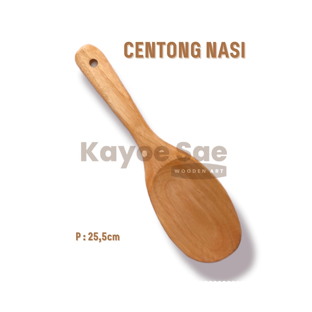 CENTONG NASI KAYU / ENTONG NASI/ SENDOK KASI KAYU