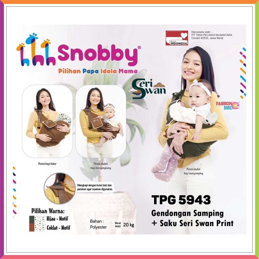 SNOBBY | GENDONGAN SAMPING BAYI RING SLING ARTSY ARROW BEACH FLAMINGO LINE SWAN SUMMIT SQUIREL