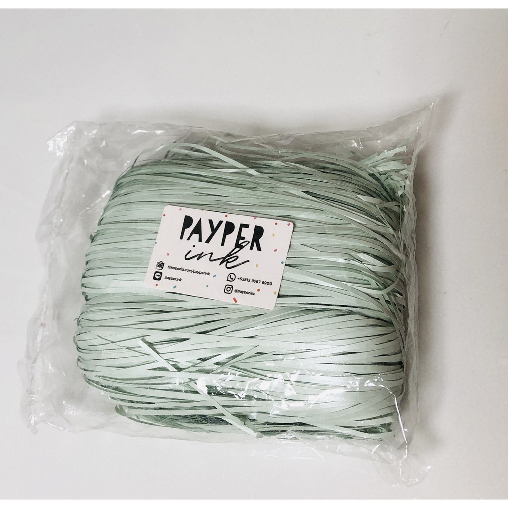 

200 gr mint green straigh cut /shredded paper kertas potong hijau mint