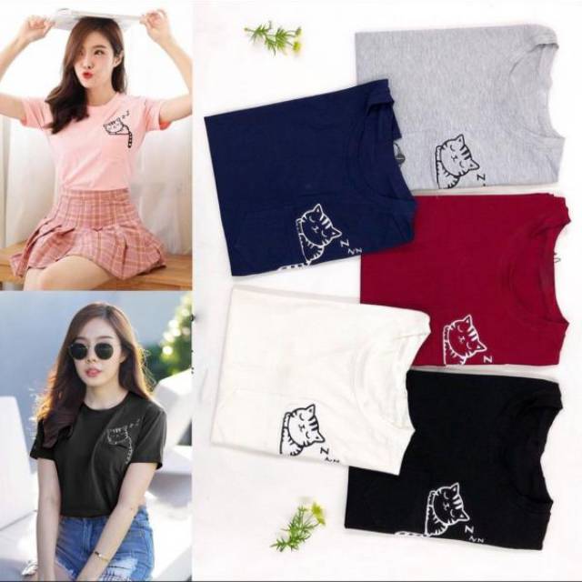 Atasan Meow giant tee