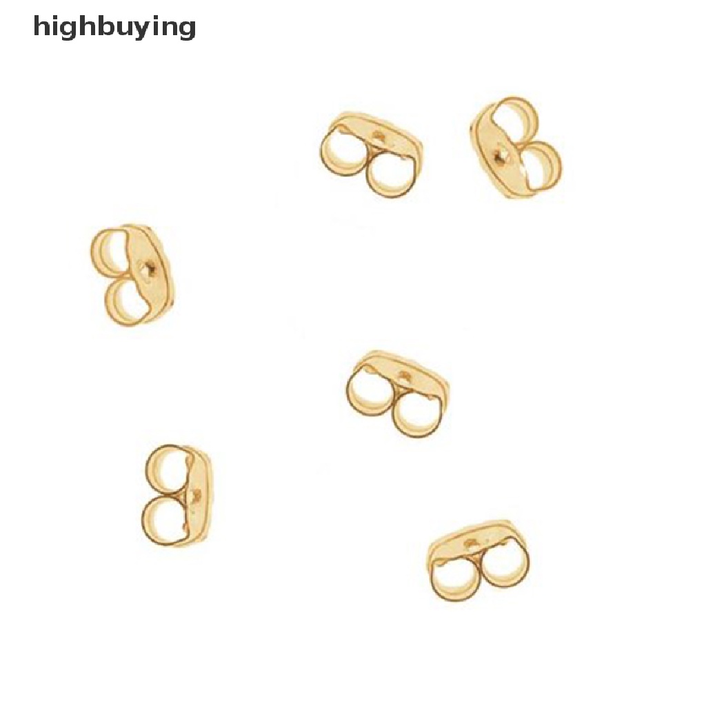 Hbid 10PCS Stopper Anting Tusuk Bahan Metal