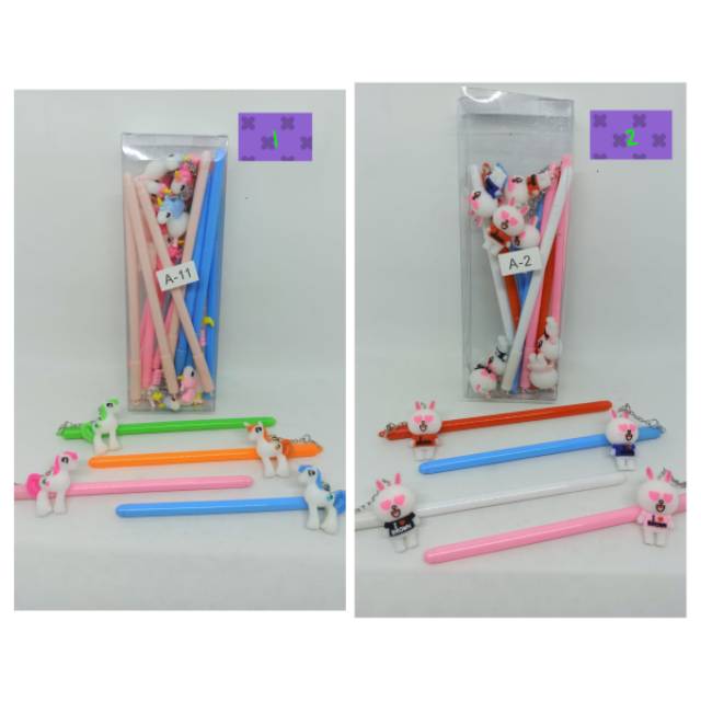 

Pulpen gel karakter ada gantungan