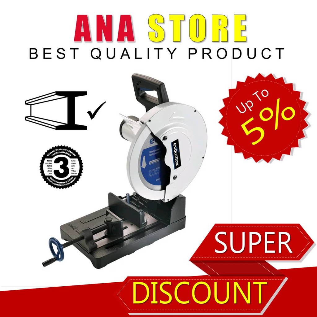 Evolution Saw 355 Gergaji Potong Besi dan Kayu Multipurpose