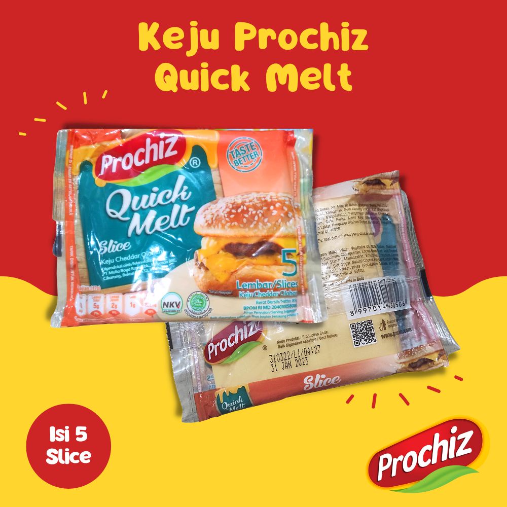 Jual Keju Prochiz Quick Melt Slice Isi 5 Exp 2023 | Shopee Indonesia