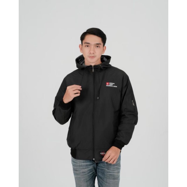 Jaket Pria Taslan Fleece Distro Original Bandung