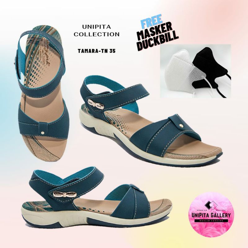 Homyped TAMARA-TN 35 Sandal Wedges Wanita Biru